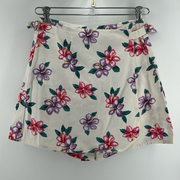 Vintage Pants - Vintage 90’s sostanza floral hibiscus print skort